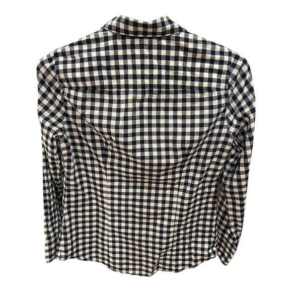 J crew Womans buffalo plaid. Navy/white
Button down,Size small. Good condition - Picture 3 of 5